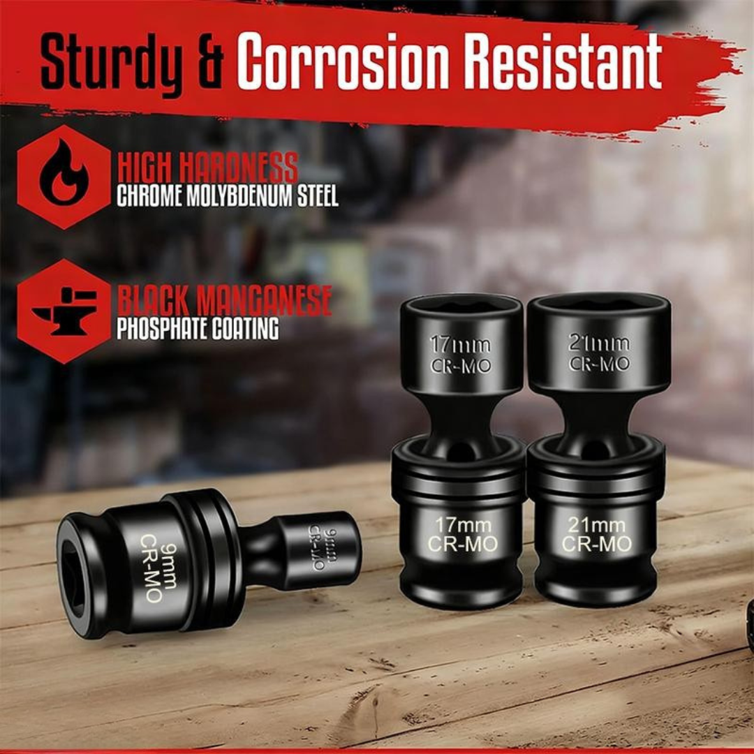 15 Pcs 3/8' Drive Shallow Universal Socket Set