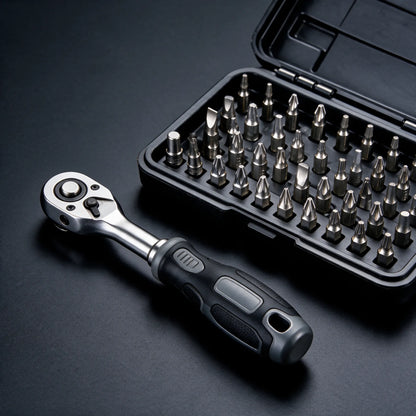 Fixtus 40-in-1 Ratchet Screwdriver Set with 180-Degree Ball-Joint Handle